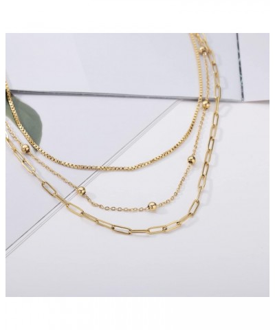 Layered Choker Necklaces for Women Coin/Circle/Pearl/Heart Pendant 18K Gold Plated Paperclip/Snake Chain Necklace Layering Ne...