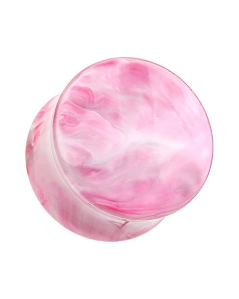 Lava Infused Double Flared Ear Gauge Plug 1" (25mm), Pink $10.44 Body Jewelry