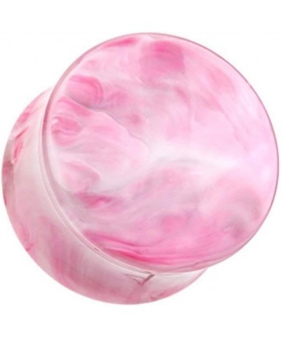 Lava Infused Double Flared Ear Gauge Plug 1" (25mm), Pink $10.44 Body Jewelry