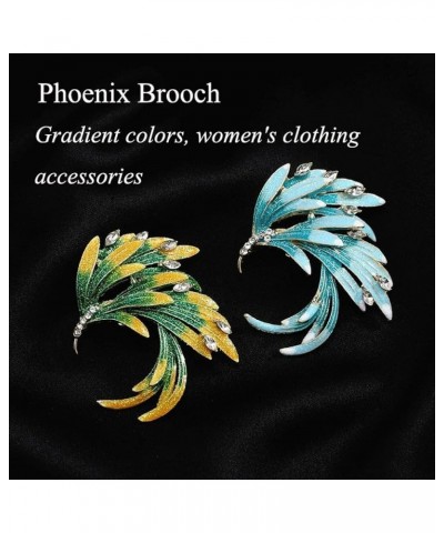 Brooch Colored Phoenix Brooches New Collar Clips for Women Shawl Pin Enamel Collar Pin Jewelry Breastpins Decor Lapel Pin 18k...