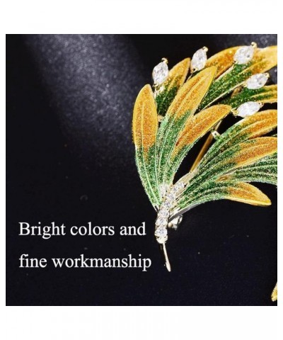 Brooch Colored Phoenix Brooches New Collar Clips for Women Shawl Pin Enamel Collar Pin Jewelry Breastpins Decor Lapel Pin 18k...