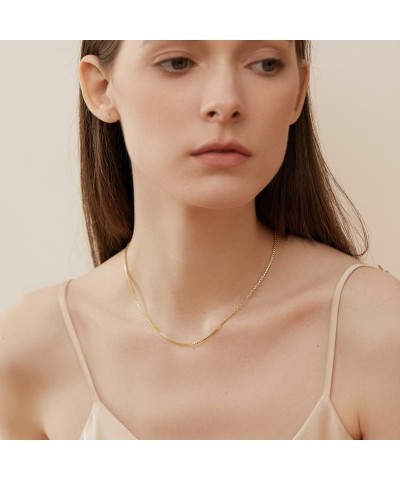 Herringbone Snake Necklace for Women, Daily Versatile Girl Gifts Jewelry，14k Gold Plated Box Chain Gold Plated $5.82 Necklaces