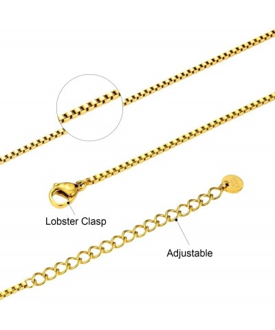 Herringbone Snake Necklace for Women, Daily Versatile Girl Gifts Jewelry，14k Gold Plated Box Chain Gold Plated $5.82 Necklaces