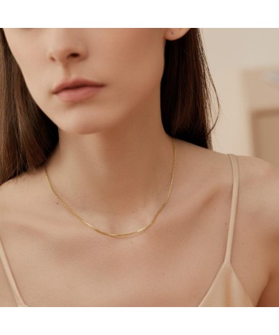 Herringbone Snake Necklace for Women, Daily Versatile Girl Gifts Jewelry，14k Gold Plated Box Chain Gold Plated $5.82 Necklaces