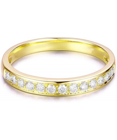 2mm Moissanite Wedding bands for Women, Moissanite Dainty Eternity Wedding Band Ring Yellow Gold $23.20 Bracelets