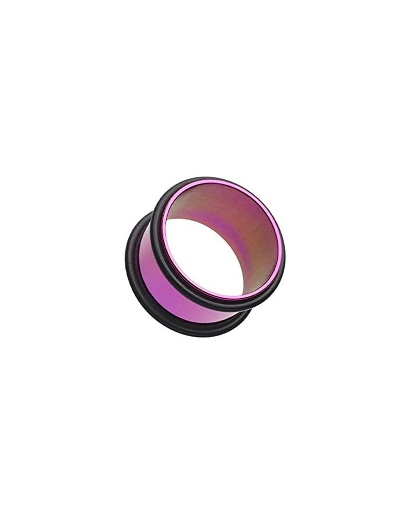 Colorline No Flare Ear Gauge Tunnel Plug 23/32" (18mm), Purple $11.01 Body Jewelry