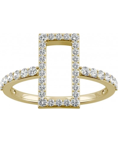 14K Yellow Gold Moissanite 1.5mm Round Fashion Ring, 0.45cttw DEW $199.08 Rings