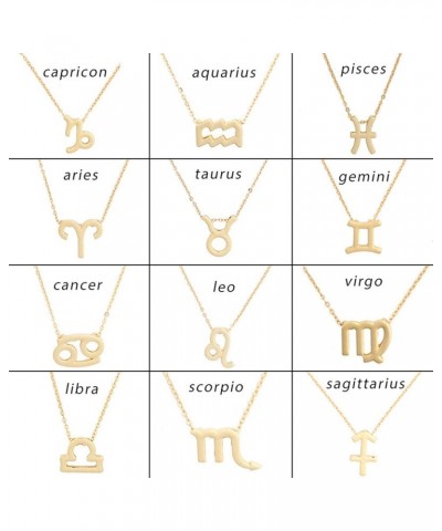 12 Constellation Zodiac Pendant Necklace Astrology Gold Tone Chain with Gold Message Card for Women Jewelry CANCER $7.07 Neck...