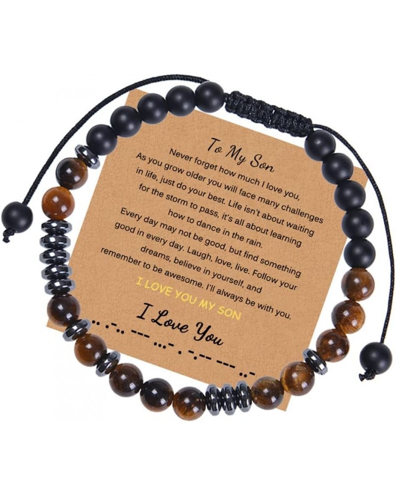 To My Man Bracelet for Boyfriend, Husband, My Man, My Love, Dad, Son, Grandson, Brother - Anniversary Birthday Christmas Gift...