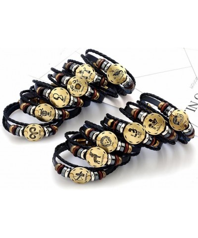 Alloy Leather Bracelet and Alloy Necklace with 12 Constellation Zodiac for Women Men Taurus Wrist circumference 8 inch/20.5cm...