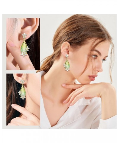 Elegant Shiny Party Earrings For Women, Statement Earrings, Perfect For Wedding, Party, Prom, Lover Gifts For Women Green $7....