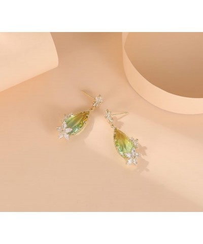 Elegant Shiny Party Earrings For Women, Statement Earrings, Perfect For Wedding, Party, Prom, Lover Gifts For Women Green $7....