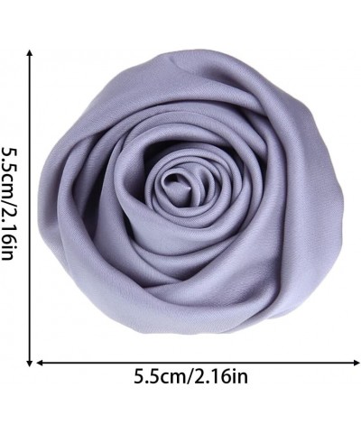 Rose Flower Brooch Pins Fabric Flower Brooch Women Corsage Brooch for Scarves Hat Clothing Decoration Grey $8.49 Brooches & Pins