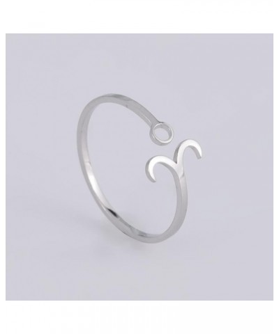 Stainless Steel Zodiac Rings for Women 12 Star Signs Open Ring Aries Leo Virgo Gemini Libra Pisces Scorpio Birthday Gift $7.4...