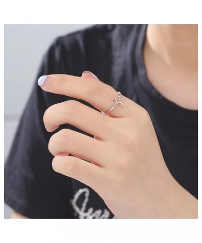 Stainless Steel Zodiac Rings for Women 12 Star Signs Open Ring Aries Leo Virgo Gemini Libra Pisces Scorpio Birthday Gift $7.4...