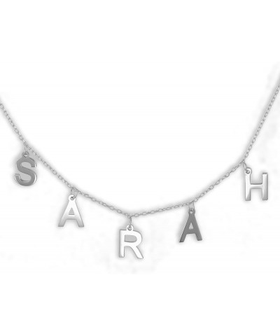 Custom Name Necklace Personalized, Sterling Silver Necklace for Women, Personal Gift Customized Nameplate Pendant Jewelry for...