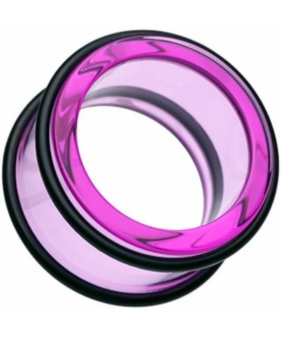 Basic Acrylic No Flare Ear Gauge Tunnel Plug 2 GA (6.5mm), Purple $8.66 Body Jewelry