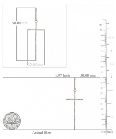 0.20 Carat (ctw) Round White Diamond Ladies Cross Shaped Dangling Drop Earrings 1/5 CT, Available in Metal 10K/14K/18K Gold P...