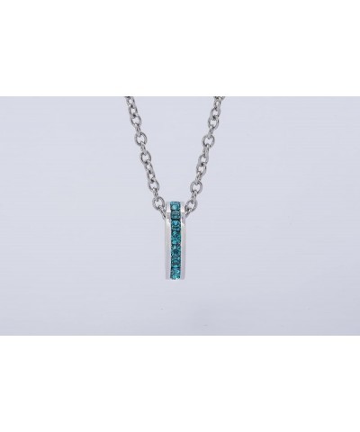 Birthstone Pendant Charm for Necklace - Full Eternity, Stackable, Crystal Birthstone December (Blue Zircon), charm $8.24 Neck...