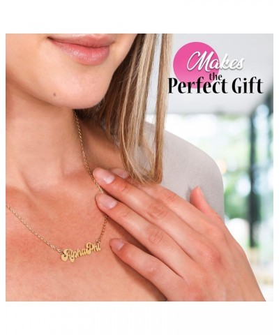 Alpha Chi Omega Necklace — Retro Font Design with 18K Gold Plating, Alpha Chi Omega Gifts for Women $10.75 Necklaces