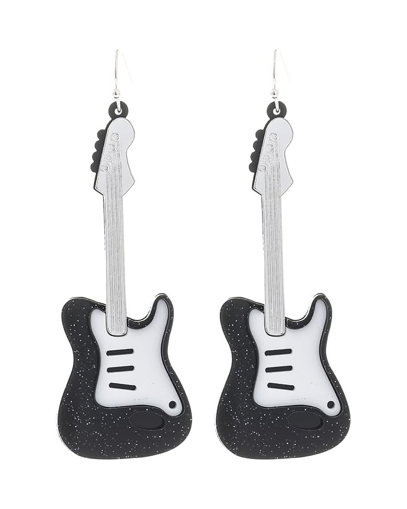 Electric Guitar Drop Dangle Earrings for Women – Rock n Roll – Country - Music Lovers Fashion – Festivals – Gold Plated – wit...