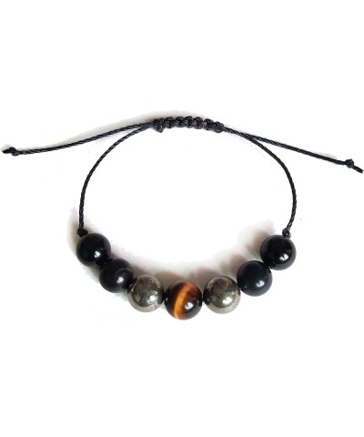 Shungite,Tiger Eye,Black Tourmaline,Pyrite, Lower Chakras,String Bracelet $8.55 Bracelets