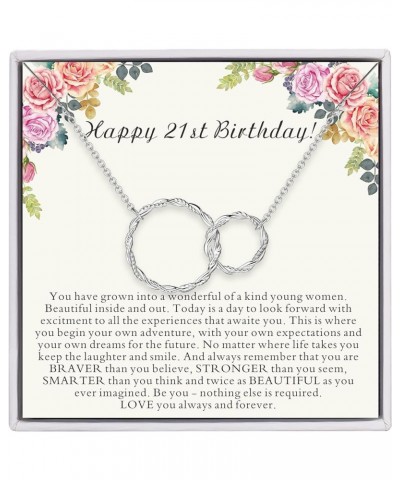 21st Birthday Gifts for Her, 925 Sterling Silver Necklaces for Women 21st Birthday Gifts for Women Daughter Gitfs from Mom, G...