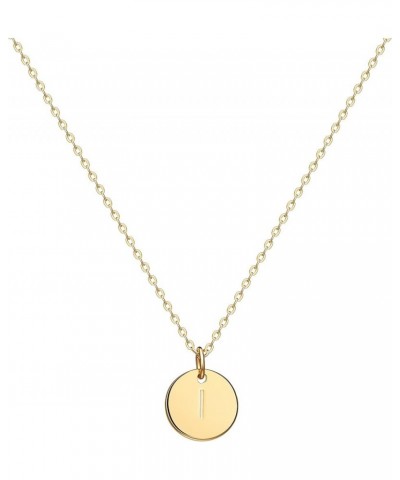 Initial Necklaces for Women 14K Gold Plated Dainty Letter Necklce Round Coin Disc Pendant Double Side Engraved A-Z Necklace P...