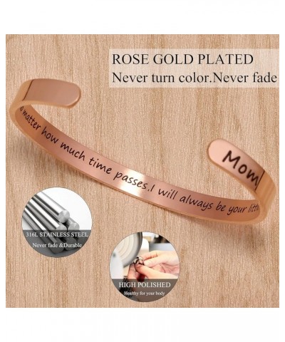 Gold Bracelets for Women Gifts Valentines Day Gifts for Her Uplifting Cuff Bangle Inspirational Mantra Engraved Rose Gold Jew...