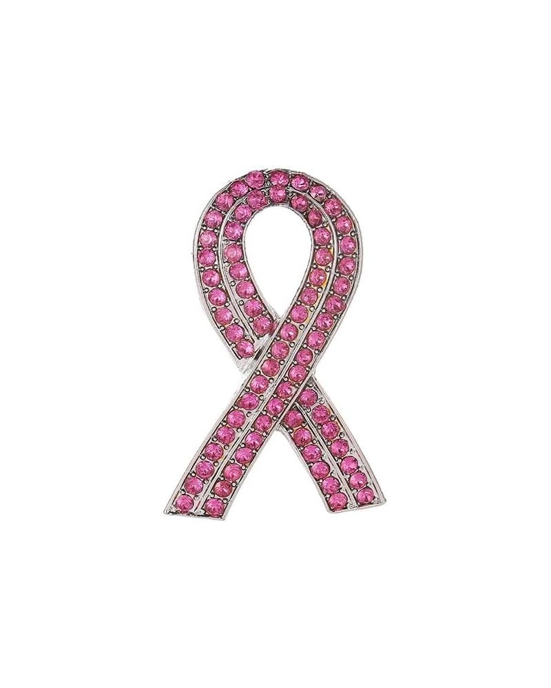 Pink Ribbon Breast Cancer Awareness Brooches Pin,Love Faith Strength Hope Butterfly Design,Rhinestone Pink Ribbon Hope Lapel ...