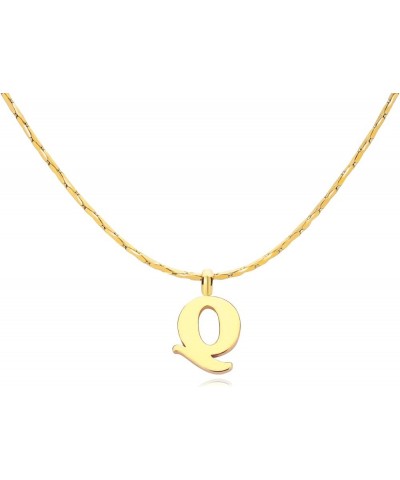 Tiny Initial Necklaces for Women, 18k Gold Plated Necklace Dainty Tiny Initial Pendant Necklace Personalized Small Initial Ne...