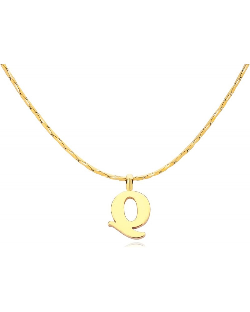 Tiny Initial Necklaces for Women, 18k Gold Plated Necklace Dainty Tiny Initial Pendant Necklace Personalized Small Initial Ne...