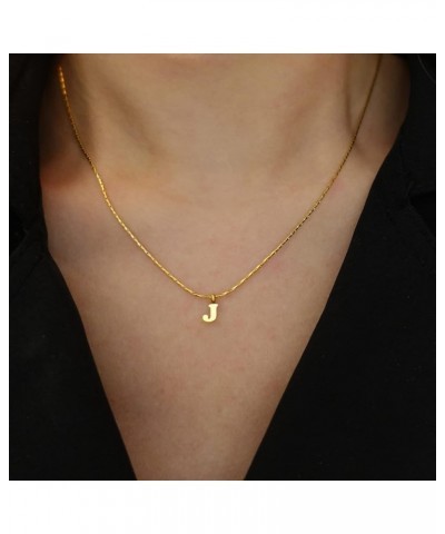 Tiny Initial Necklaces for Women, 18k Gold Plated Necklace Dainty Tiny Initial Pendant Necklace Personalized Small Initial Ne...