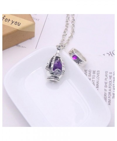 Core Set includes necklace and ring for Puella， Magi ，Madoka ，Magica purple $13.16 Necklaces