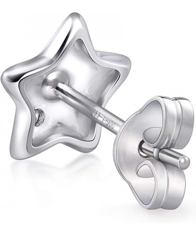 950 Platinum Cute Diamond Stud Single Earring for Women 92111E (Sold Single Not Pair) Star $54.00 Earrings