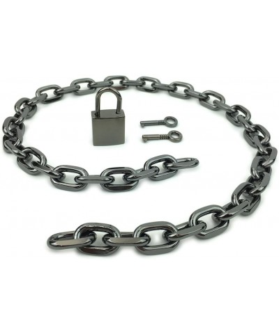 Padlock Chain Necklace Collar Choker with Two Keys and Box for Women, Men and Pet 18 Inch I $11.75 Necklaces