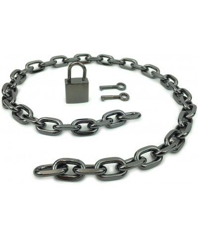 Padlock Chain Necklace Collar Choker with Two Keys and Box for Women, Men and Pet 18 Inch I $11.75 Necklaces