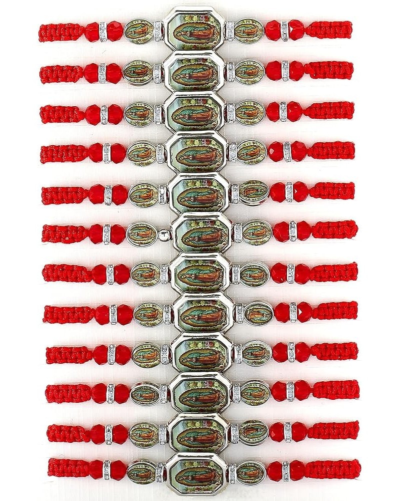 6/12 PCS Virgin Mary/Saint Benedict/Saint Jude bracelet Rosary Handmade Red Knot String Bracelets Luck bracelet Men Or Women ...