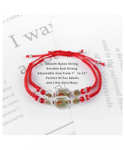 6/12 PCS Virgin Mary/Saint Benedict/Saint Jude bracelet Rosary Handmade Red Knot String Bracelets Luck bracelet Men Or Women ...