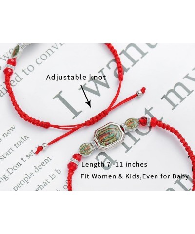 6/12 PCS Virgin Mary/Saint Benedict/Saint Jude bracelet Rosary Handmade Red Knot String Bracelets Luck bracelet Men Or Women ...