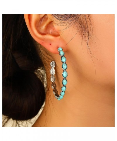 Handmade Turquoise Earrings for Women Teen Girls Delicate Vintage Bohemian Tribal Ethnic Beaded Cowgirl Western Aztec Turquoi...