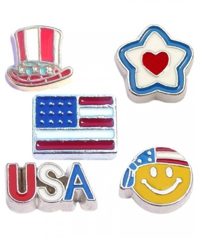 Floating Locket Set - Choose from dozens of great themes Patriotic $10.73 Necklaces