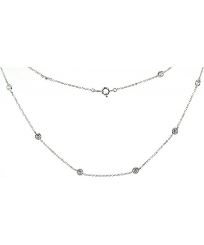 Sterling Silver Cubic Zirconia 4mm 'Diamond By The Yard' Necklace, 16, 18, 20, 22, 24, 36, 40 inches long $25.50 Necklaces