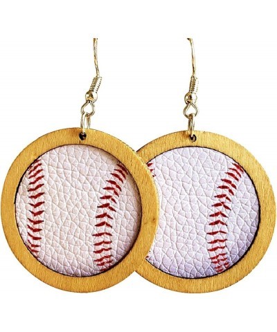 Retro Sports Ball Leather Dangle Earrings Baseball Basketball Soccer Volleyball Shape Earrings for Women Girls Jewelry Y $6.1...