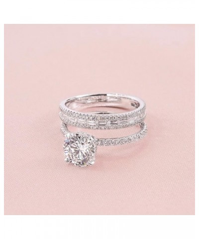 2024 Stackable Gold Rings for Women 2PCS Set Diamond Non Tarnish Trendy Dainty 14K Gold Plated Silver 5 $3.84 Rings