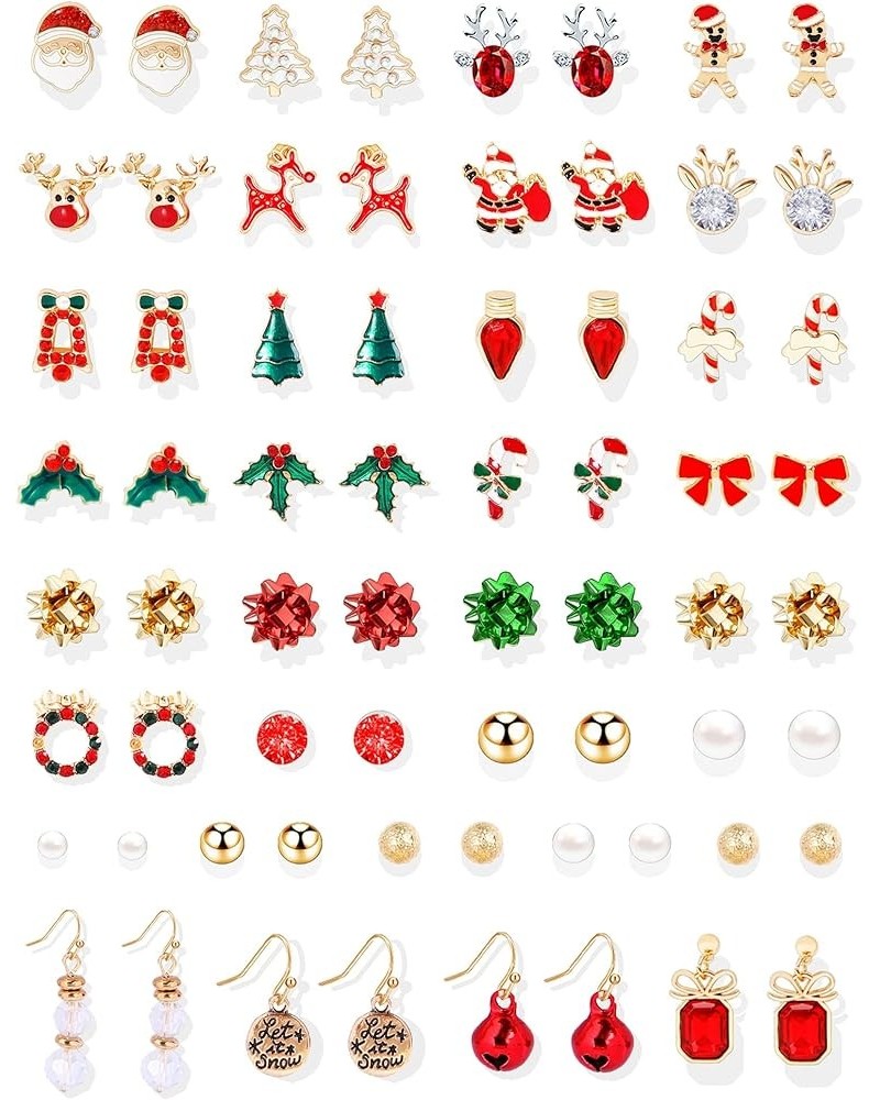 9-24 Pairs Christmas Stud Earrings Set for Teen Girls Christmas Gifts for Women Christmas Tree Snowflake Gift Box Snowman Sto...