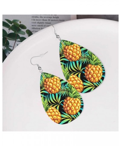 Fashion Faux Leather Earrings Wedding Teardrop Earrings Jewelry For Women Girls Bridal Picture (592) One Size $9.85 Earrings