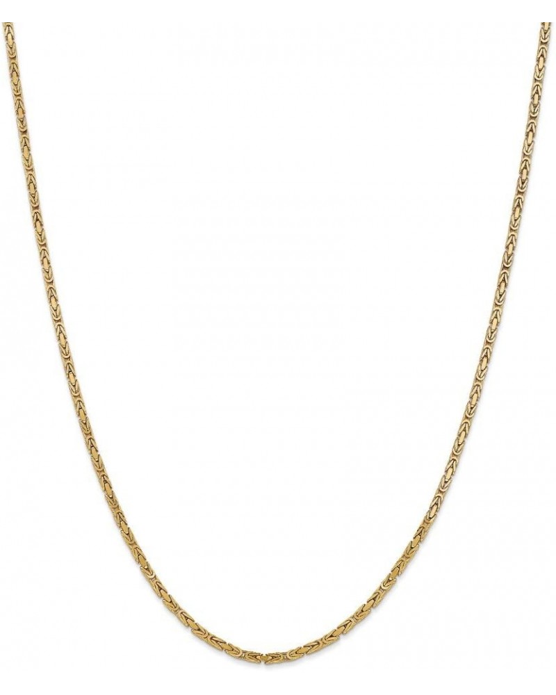 Solid 14k Yellow Gold 2mm Byzantine Chain Necklace - with Secure Lobster Lock Clasp - 30.0 Inches $544.68 Necklaces