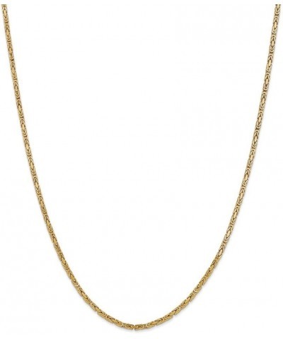 Solid 14k Yellow Gold 2mm Byzantine Chain Necklace - with Secure Lobster Lock Clasp - 30.0 Inches $544.68 Necklaces