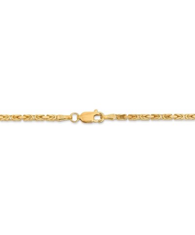 Solid 14k Yellow Gold 2mm Byzantine Chain Necklace - with Secure Lobster Lock Clasp - 30.0 Inches $544.68 Necklaces